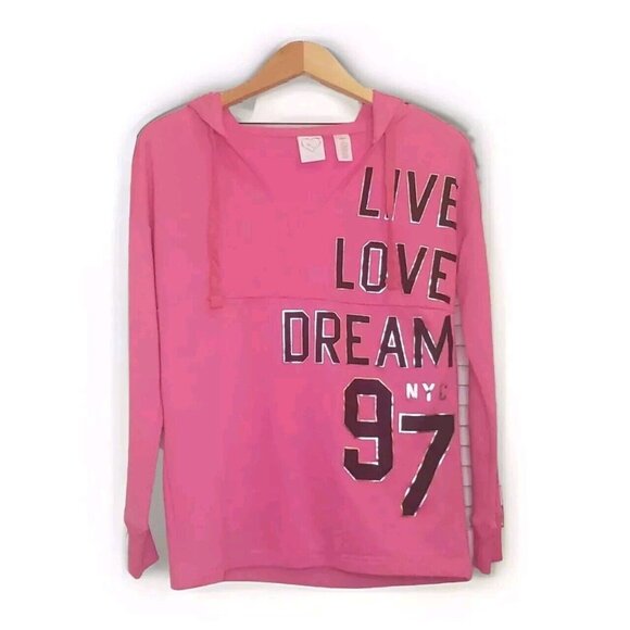 Aéropostale Tops - Aeropostale Live Love Dream Sweatshirt Womens Size XS Pink Hoodie Athleisure Y2K